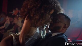 Deeper. Cecilia blows stranger's penis while bf watches