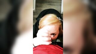 Deepthroating and fucking like a crazy little teens whore