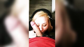 Deepthroating and fucking like a crazy little teens whore