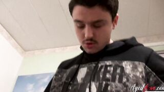 AgedLovE Big Titted Older Fucks Teenage Dude