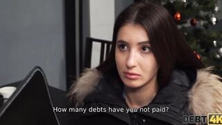 DEBT4k Bro pulls rough dick out of leggings to XXX the ravishing debtor