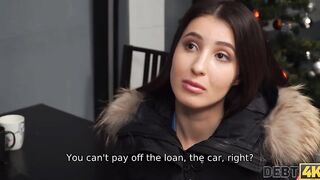 DEBT4k Bro pulls rough dick out of leggings to XXX the ravishing debtor
