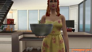 Son Fucks Blonde Milf After They Had Dinner Together