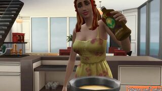 Son Fucks Blonde Milf After They Had Dinner Together