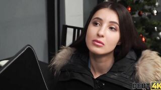 Debt4k. Beauty Lady Has No Cash For Vehicle But Manages It With Bushy Cunt