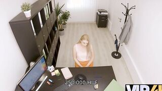 VIP4K. Blonde has playful mood for office sex with the cash lender