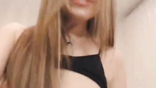 Bae Dark Hair Intensely Plays Her Twat