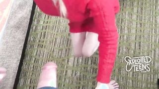 She just turned 18 year old yo and is sucking off dick on clip