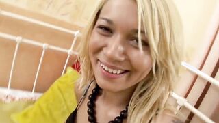 Lesbo banged with fake-cock into the booty