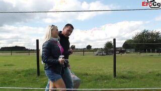 German mom blonde have sexdate at a farm