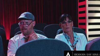 MODERN-DAY SINS - Pervy 19 Yo Have OUTDOOR SEX Into Clip Theatre And GOT CAUGHT! With Athena Faris