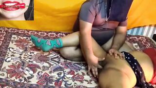Bombshell Cougar Aunty shared! Hindi latest 3some sex