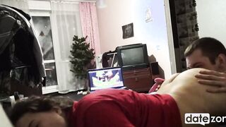 Amateur lovers get freaky watching porn and started to banged!