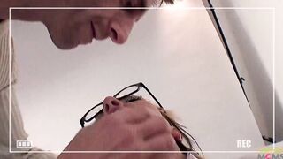 Behind the scenes awesome cougar blonde fucking with huge cock