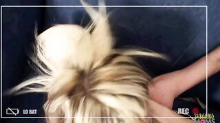 Behind the scenes awesome cougar blonde fucking with huge cock
