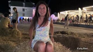 Shameless sluts took off her underwear inside outdoor