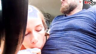 German 18yo amateur teenagers meet outdoor sexdate POV