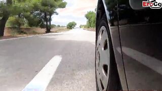 German 18yo amateur teenagers meet outdoor sexdate POV