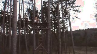 Lusty big boobed dark hair Kate Ebony masturbates outdoor with a huge toy - Full Film