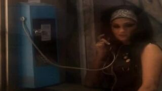 Dark haired honey gets pounded inside the alley by mature man