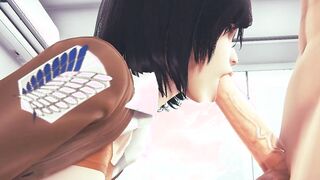 Shingeki No Kyojin Animated - Mikasa sucking off and anal with cumshot - titans - Japanese eastern Manga Animated Sex Tape Game Porn