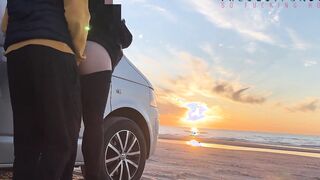 sunset sex at the beach into yoga pants - projectsexdiary