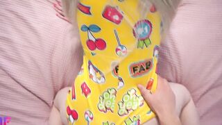 babe with huge titties blows dick and lets her cunt fill with cum