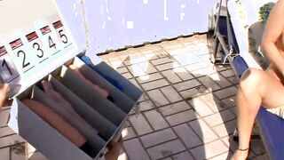 Older Girl masturbate at casting #4