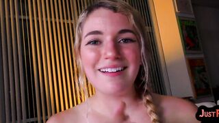 point of view teens lover slutty talks and closeup riding dick BFs penis