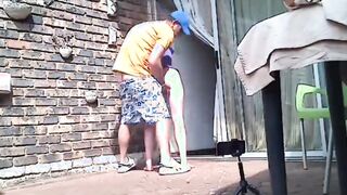 I caught my neighbours fucking inside the backyard and I know that's not her hubby