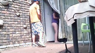 I caught my neighbours fucking inside the backyard and I know that's not her hubby