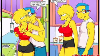 Group sex... A different dessert - The Simptoons