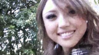 Young Japanese women with a very tight and bushy snatch, gets all soak when she feels