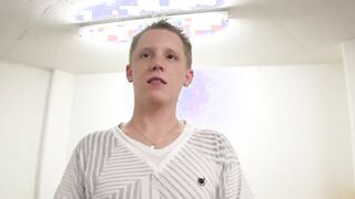 Adams is the blonde teenagers who loves cum on her body