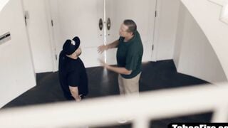 Stepfather pimps out step daughter & watches her nailed a wicked client