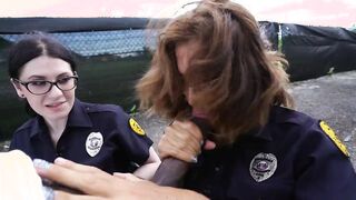 two Police Officers Suck off African Dude