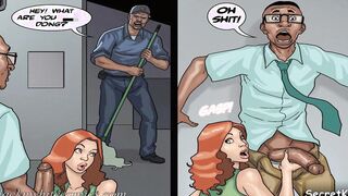 Detention season #3 ep. #2 - She made a Filthy Deal with the Janitor big black dick College sex.