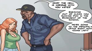 Detention season #3 ep. #2 - She made a Filthy Deal with the Janitor big black dick College sex.