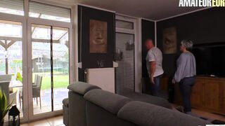 AMATEUREURO - Mature Older House Fiance Pounded On The Couch