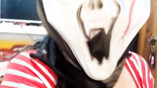 LONELY STEPMOM CELEBRATES HALLOWEEN SHOWING MELONS AND TWAT