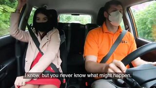 Vehicle boned teenagers banged! public by driving instructor