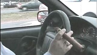 Big Cigar Into The Vehicle