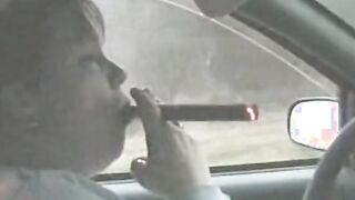Big Cigar Into The Vehicle