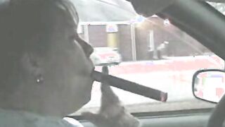 Big Cigar Into The Vehicle