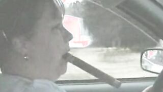 Big Cigar Into The Vehicle