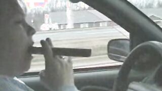 Big Cigar Into The Vehicle