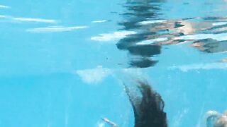 Bonnie babe tight slim dark haired pornstar swimming