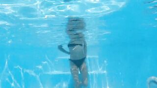 Bonnie babe tight slim dark haired pornstar swimming