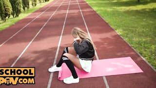pov - Slutty 19 yo Zlata Shine has it bad for her trainer and wants to boned