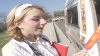 Lexi Belle teenage blonde gets banged! by the ice cream man
